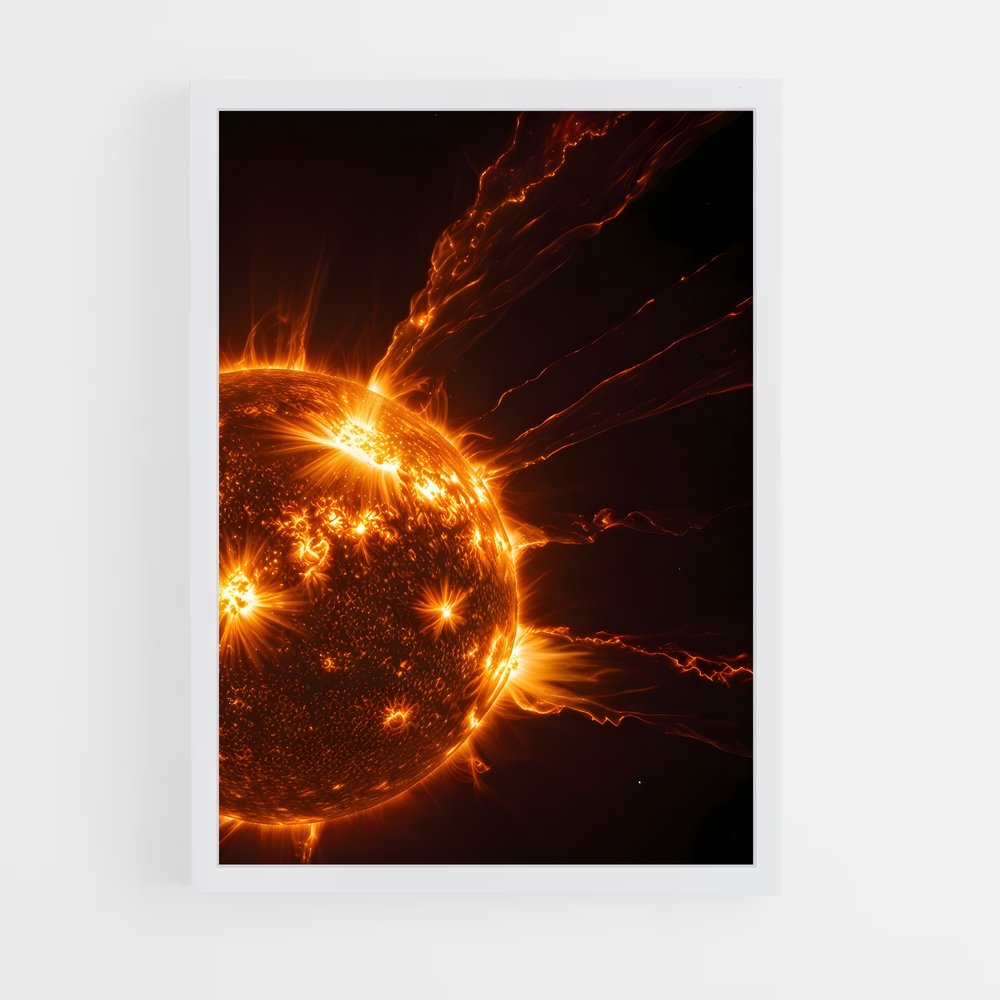 Poster Flamme Solaire – affiche Système solaire (vue 3)